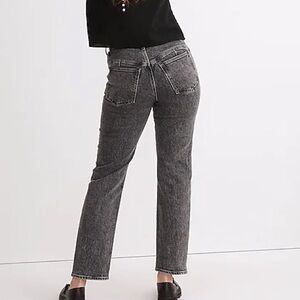 Madewell The Perfect Vintage Straight Jean Black 24P Denim - OBO